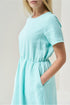 Image 2 of Bridesmaid linen dress with short sleeves and shrunk waist Myra from Baltic Linen